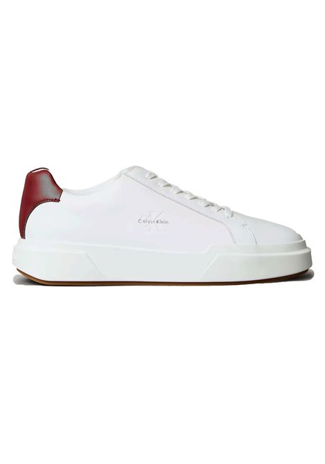 Scarpe Tommy Hilfiger Chunky Cupsole LaceUp LTH Bianco Bordeaux Uomo CALVIN KLEIN | Sneakers | YM0YM01344-0K7